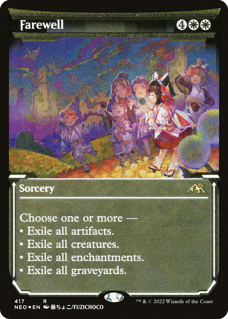 Farewell (NEO-417) - Kamigawa: Neon Dynasty: (Showcase) Etched Foil-1