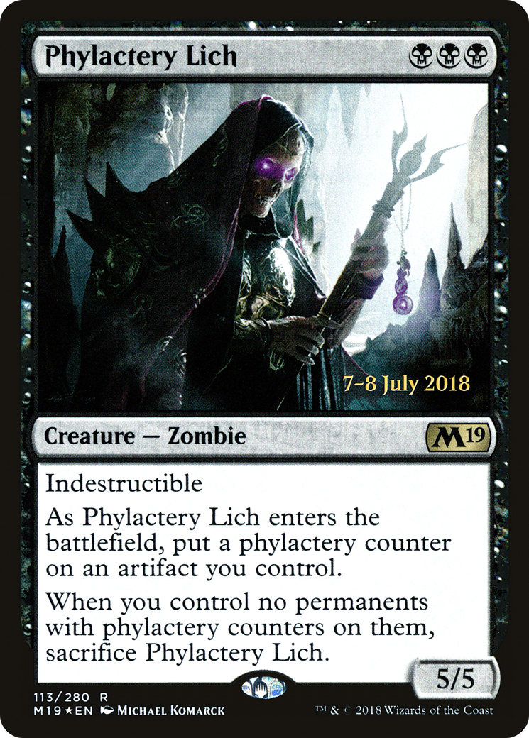 Phylactery Lich [Core Set 2019 Prerelease Promos]-1