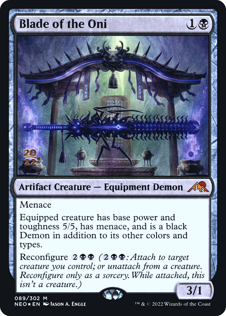Blade of the Oni [Kamigawa: Neon Dynasty Prerelease Promos]-1