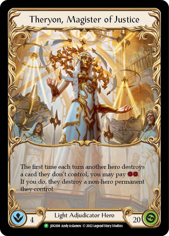 Theryon, Magister of Justice [JDG008] (Promo)  Rainbow Foil-1
