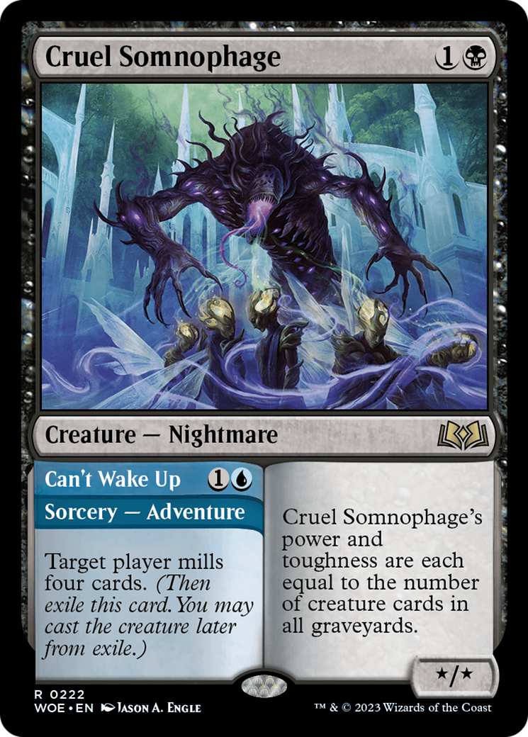 Cruel Somnophage // Can't Wake Up [Wilds of Eldraine]-1