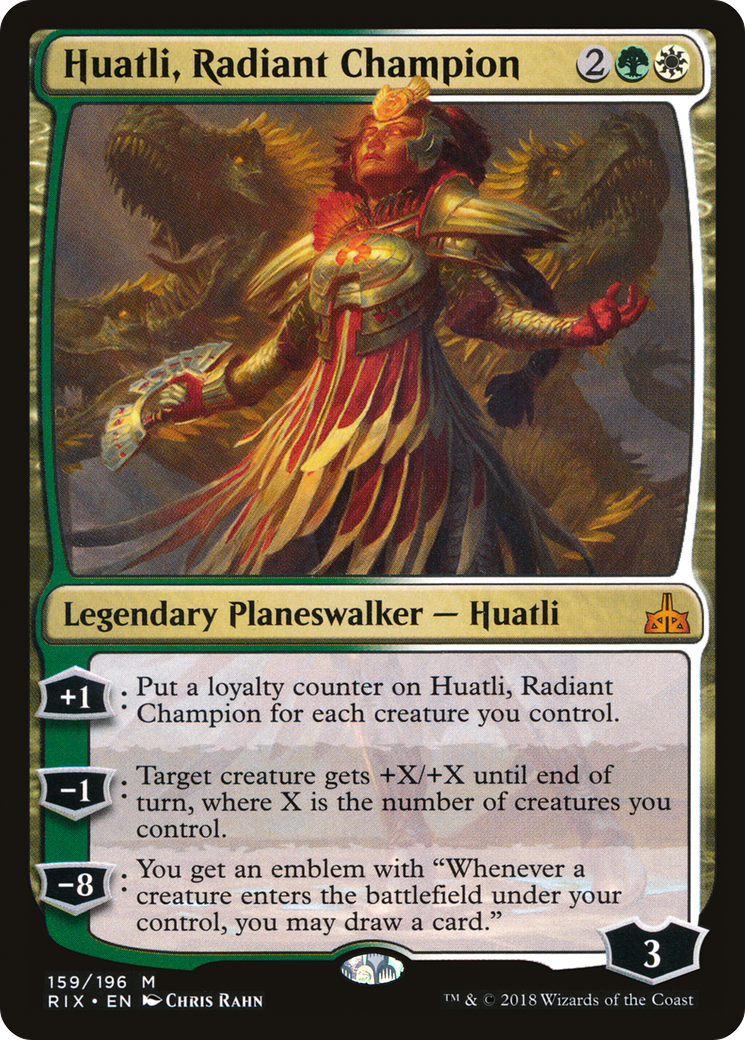 Huatli, Radiant Champion [Rivals of Ixalan]-1