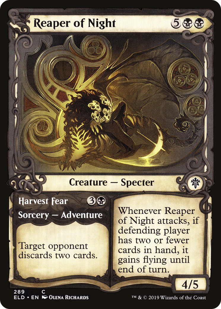 Reaper of Night // Harvest Fear (Showcase) [Throne of Eldraine]-1