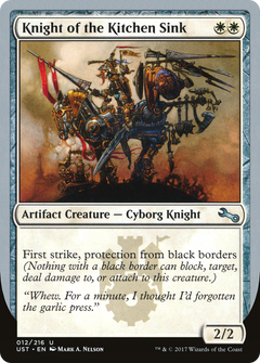 Knight of the Kitchen Sink ("protection from black border") [Unstable]-1