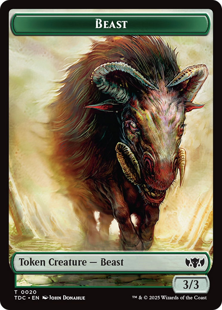 Beast // Treasure Double-Sided Token [Tarkir: Dragonstorm Commander Tokens]-1