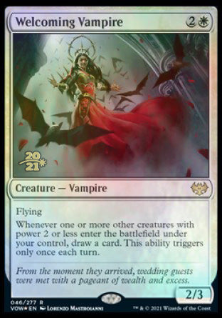 Welcoming Vampire [Innistrad: Crimson Vow Prerelease Promos]-1