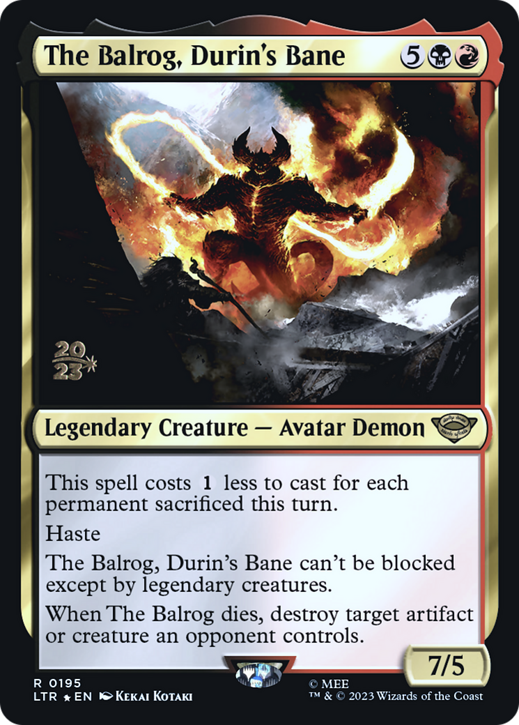 The Balrog, Durin's Bane [The Lord of the Rings: Tales of Middle-Earth Prerelease Promos]-1