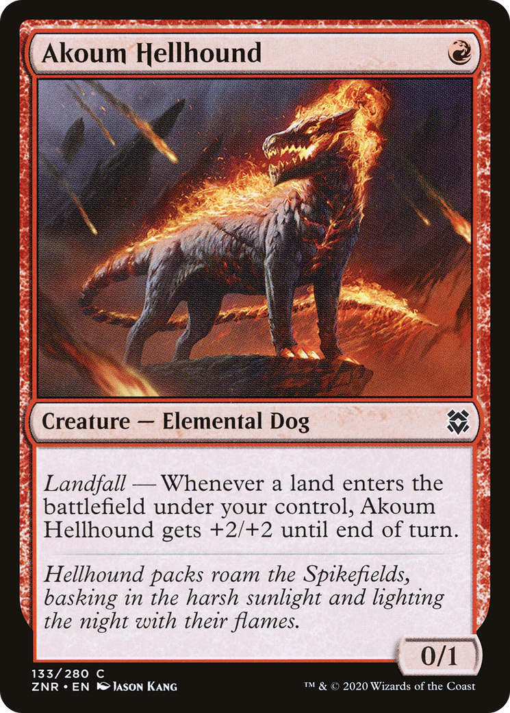 Akoum Hellhound [Zendikar Rising]-1