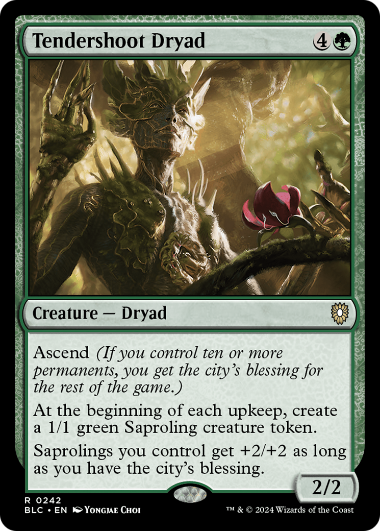 Tendershoot Dryad [Bloomburrow Commander]-1