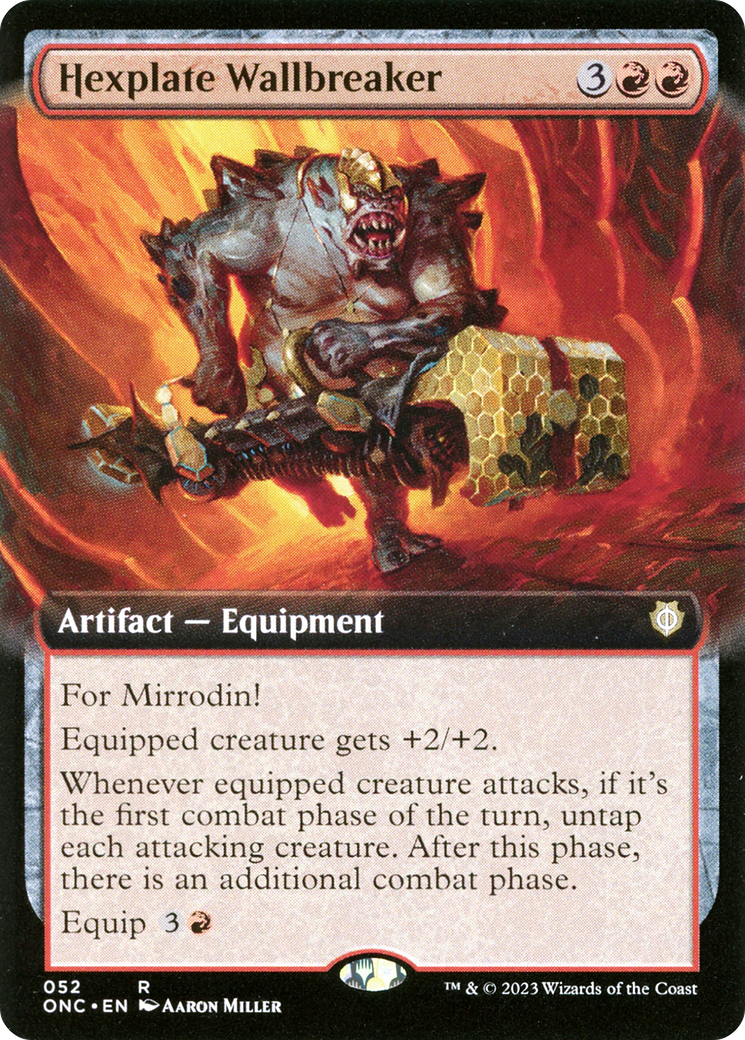 Hexplate Wallbreaker (Extended Art) [Phyrexia: All Will Be One Commander]-1