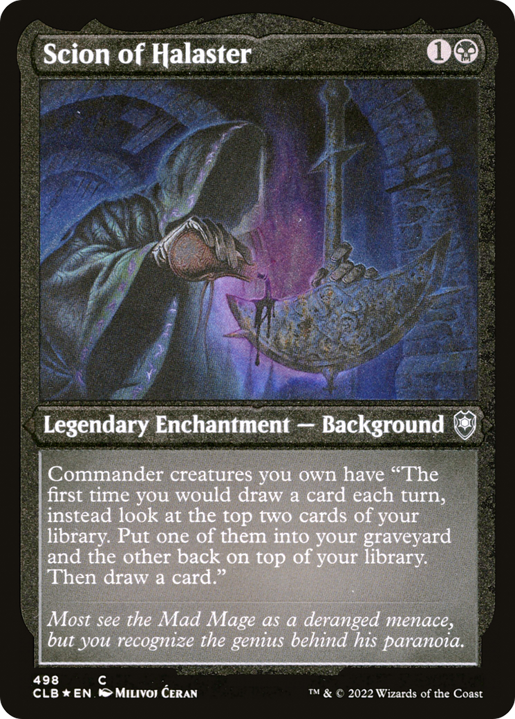 Scion of Halaster (CLB-498) - Commander Legends: Battle for Baldur's Gate Etched Foil-1