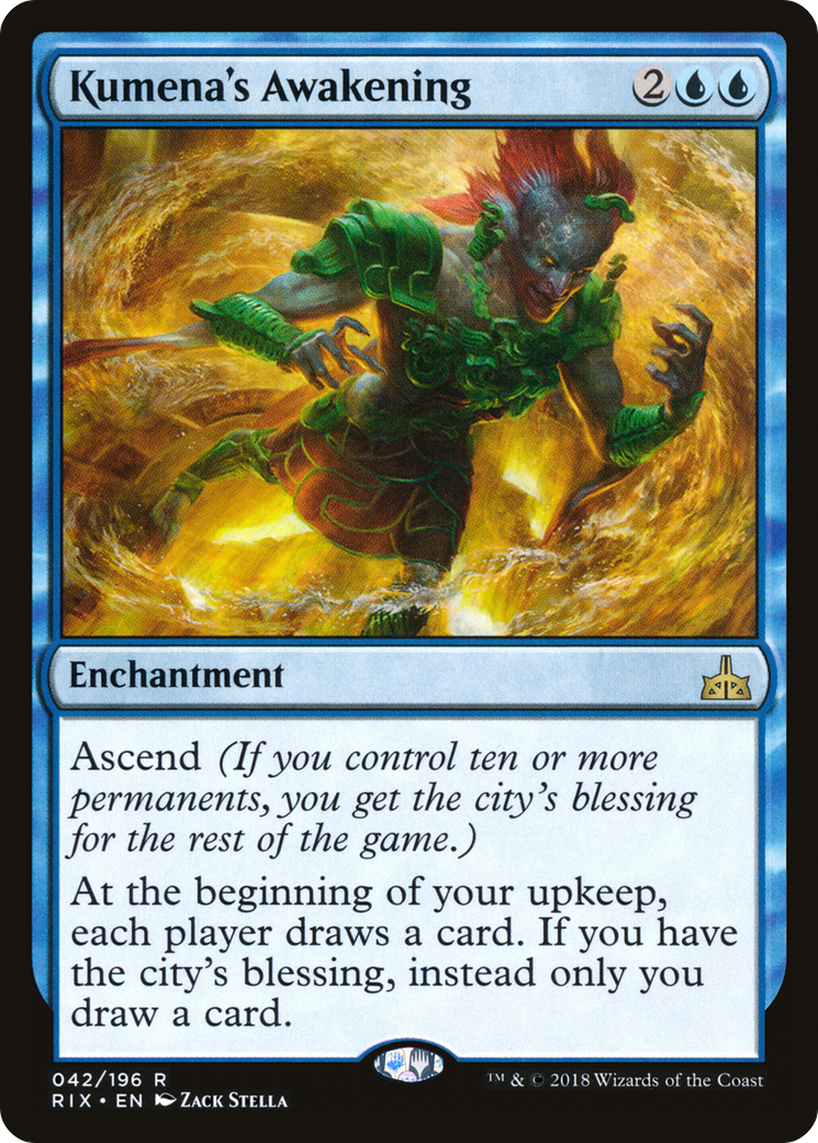 Kumena's Awakening [Rivals of Ixalan]-1