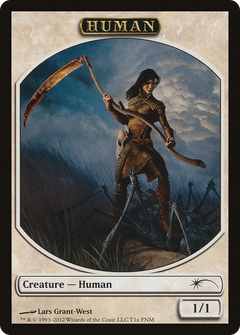Human // Wolf Double-Sided Token [Friday Night Magic 2012]-3