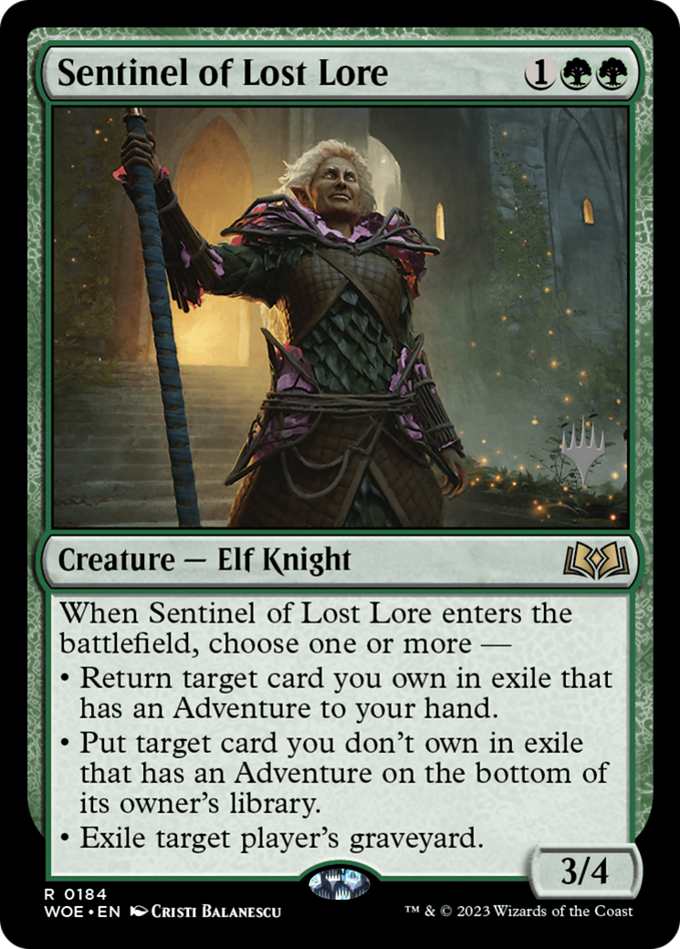 Sentinel of Lost Lore (Promo Pack) [Wilds of Eldraine Promos]-1