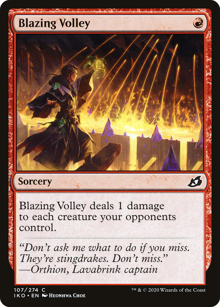Blazing Volley [Ikoria: Lair of Behemoths]-1