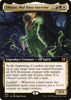 Obuun, Mul Daya Ancestor (Extended Art) [Zendikar Rising Commander]-1