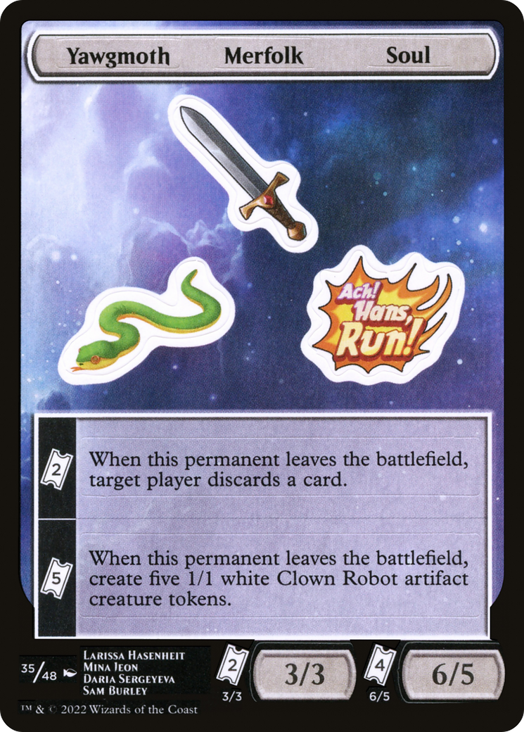 Yawgmoth Merfolk Soul (UNF-035) - Unfinity Sticker Sheets-1