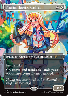 Thalia, Heretic Cathar (SLD-1428) - Secret Lair Drop (Borderless) Foil-1