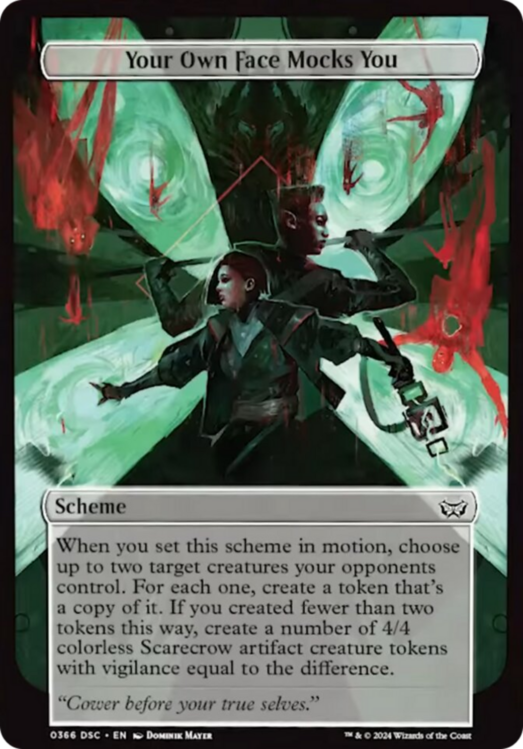Your Own Face Mocks You (Full Art) [Duskmourn: Archenemy]-2