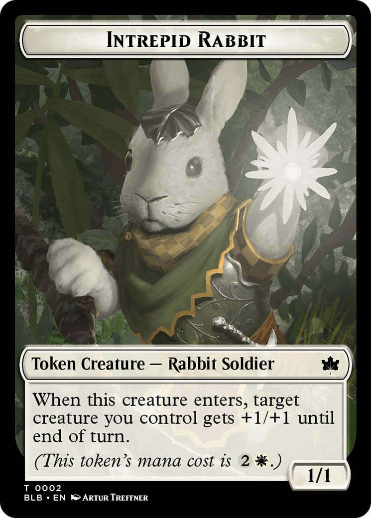 Intrepid Rabbit Token [Bloomburrow Tokens]-1