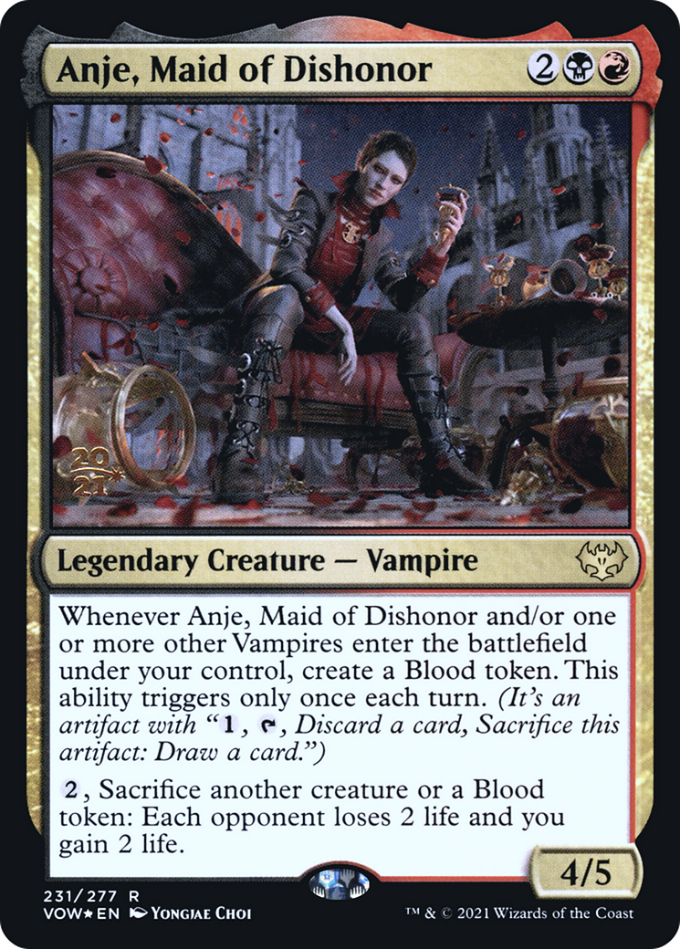 Anje, Maid of Dishonor [Innistrad: Crimson Vow Prerelease Promos]-1