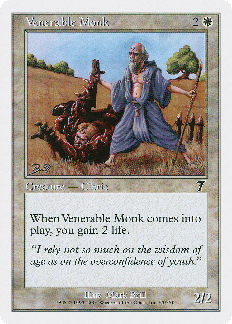 Venerable Monk (7ED-053) - 7th Edition-1