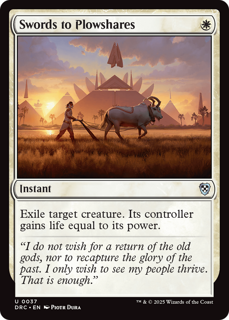 Swords to Plowshares [Aetherdrift Commander]-1