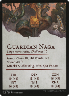 Guardian Naga // Guardian Naga (ACLB-016) - Battle for Baldur's Gate Art Series (Borderless)-2