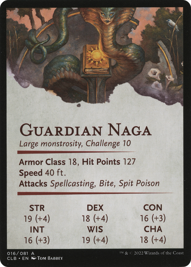 Guardian Naga // Guardian Naga (ACLB-016) - Battle for Baldur's Gate Art Series (Borderless)-2