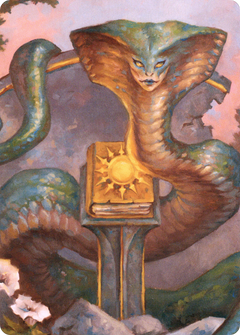 Guardian Naga // Guardian Naga (ACLB-016) - Battle for Baldur's Gate Art Series (Borderless) Foil-1