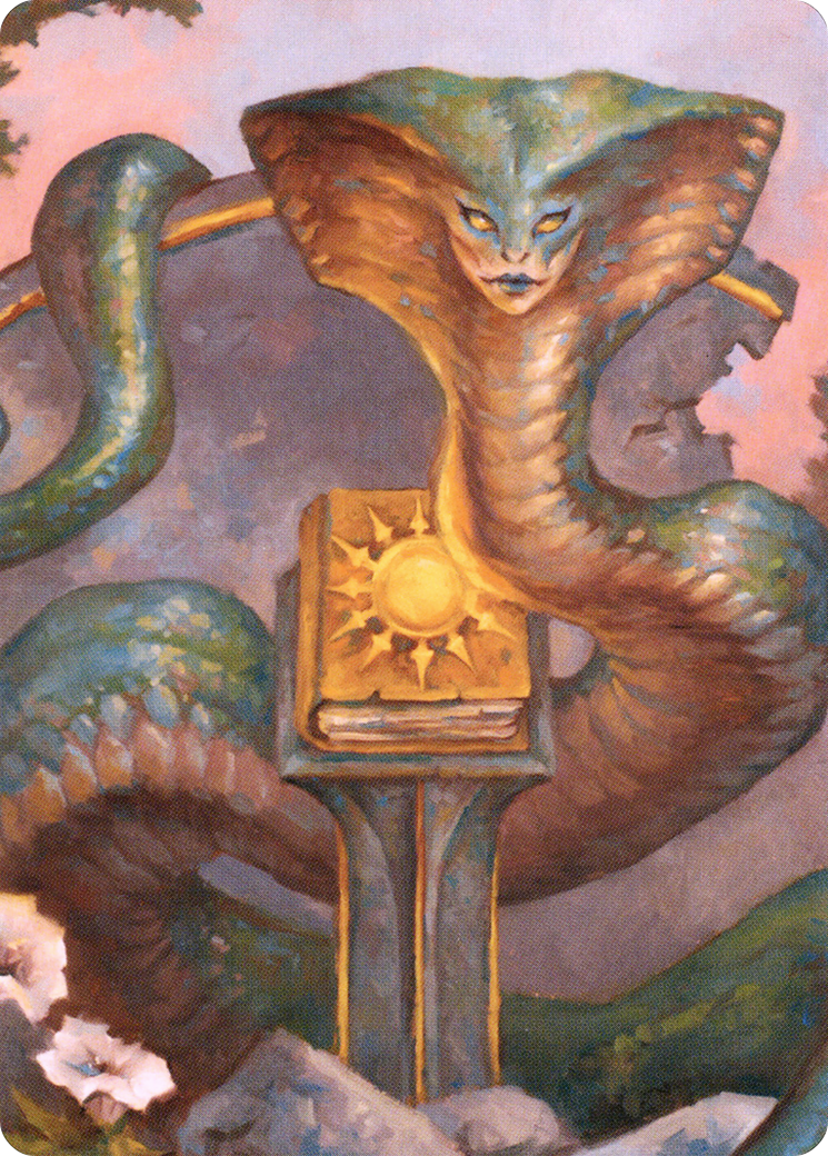 Guardian Naga // Guardian Naga (ACLB-016) - Battle for Baldur's Gate Art Series (Borderless) Foil-1