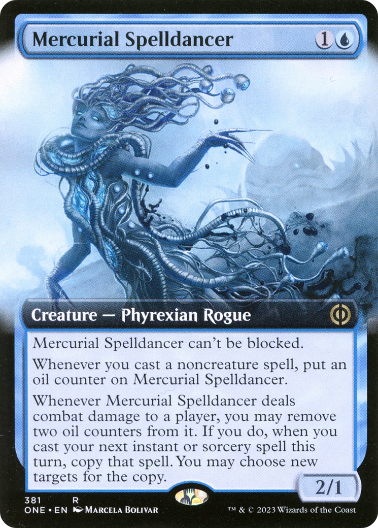 Mercurial Spelldancer (Extended Art) [Phyrexia: All Will Be One]-1