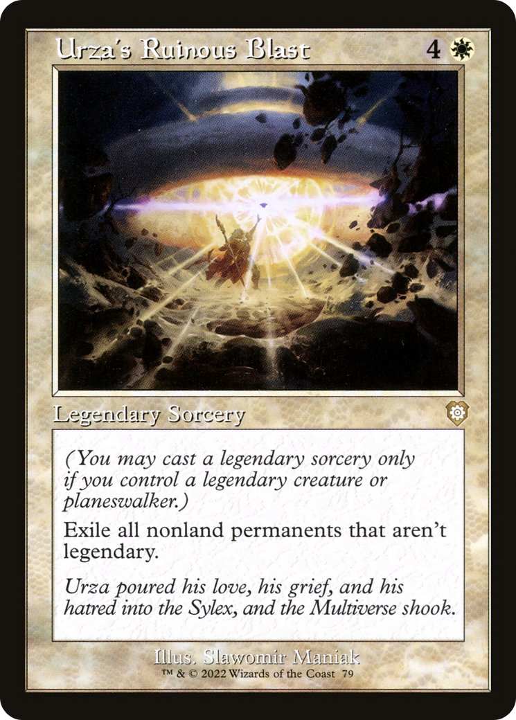 Urza's Ruinous Blast (Retro Frame) (BRC-079) - The Brothers' War Commander-1