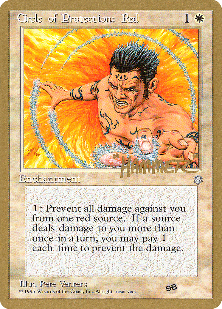 Circle of Protection: Red (Shawn "Hammer" Regnier) (SB) [Pro Tour Collector Set]-1