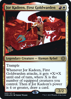 Jor Kadeen, First Goldwarden [Phyrexia: All Will Be One Prerelease Promos]-1
