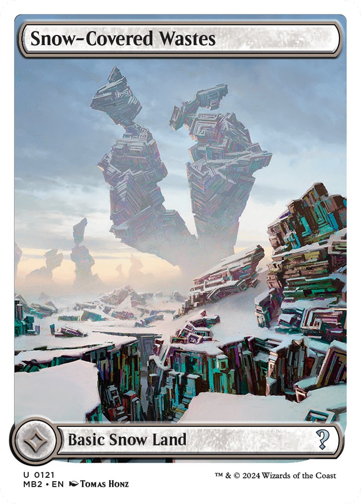 Snow-Covered Wastes (White Border) [Mystery Booster 2]-1