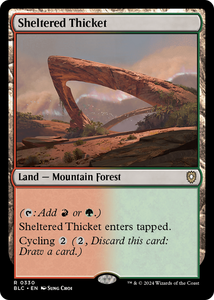 Sheltered Thicket [Bloomburrow Commander]-1
