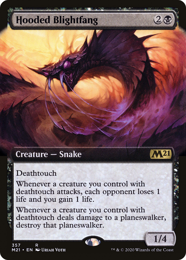 Hooded Blightfang (Extended Art) [Core Set 2021]-1