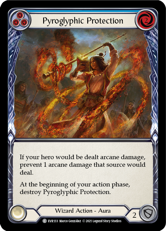 Pyroglyphic Protection (Blue) [EVR133] (Everfest)  1st Edition Normal-2