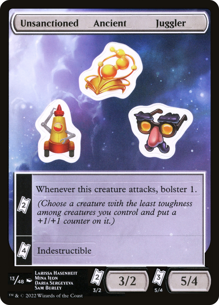 Unsanctioned Ancient Juggler (UNF-013) - Unfinity Sticker Sheets-1