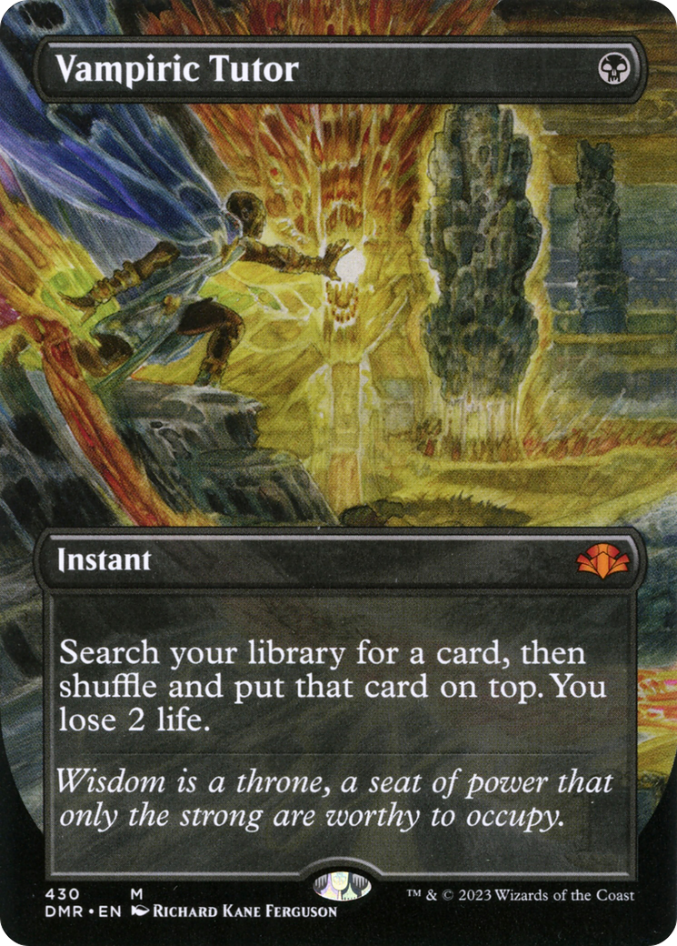 Vampiric Tutor (Borderless) (DMR-430) - Dominaria Remastered (Borderless)-1