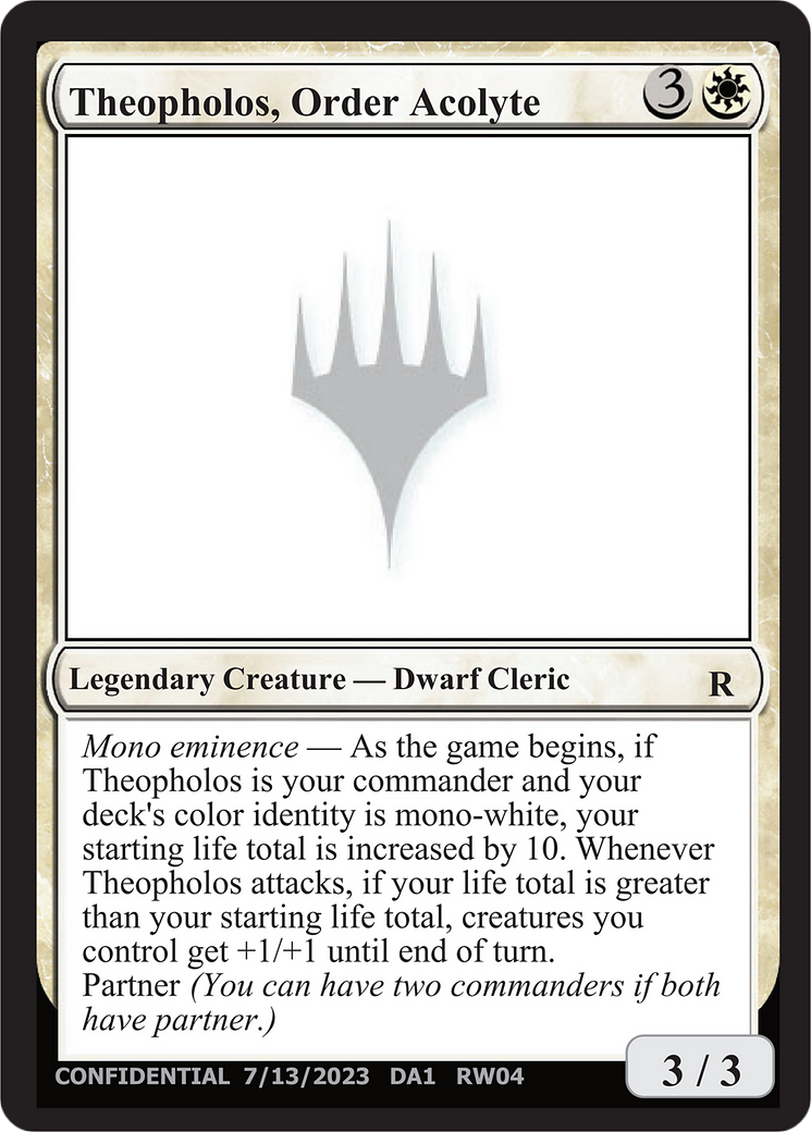 Theopholos, Order Acolyte (UNK-RW04E) - Unknown Event-1