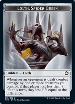 Treasure // Lolth, Spider Queen Emblem Double-Sided Token [Dungeons & Dragons: Adventures in the Forgotten Realms Tokens]-2