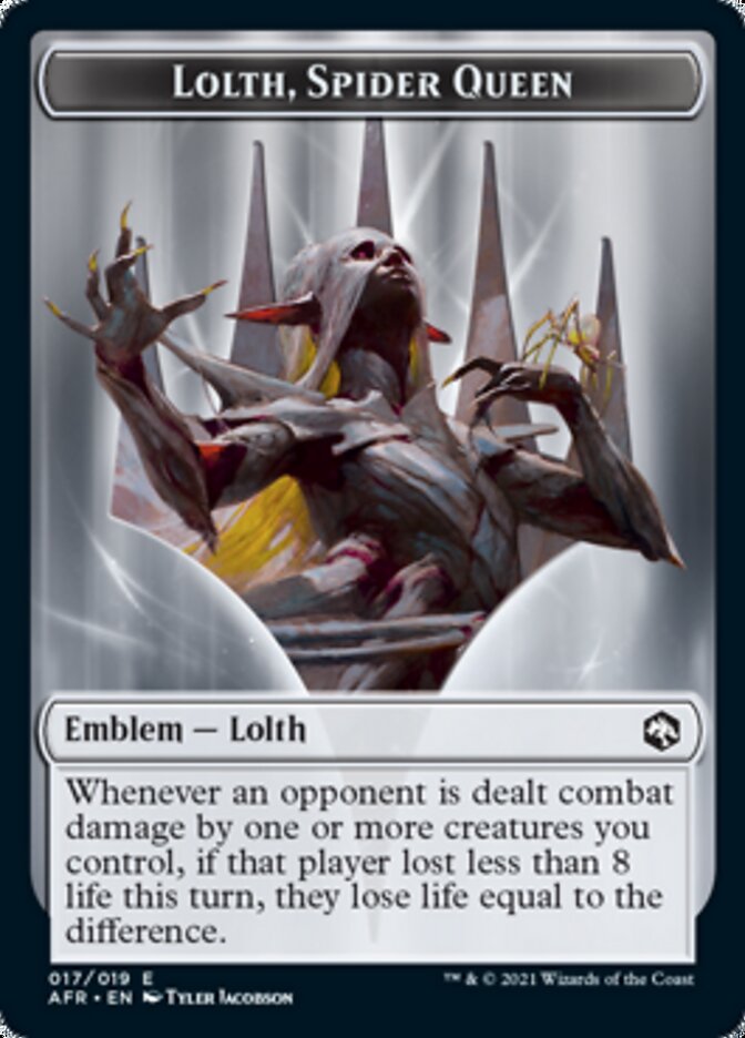 Spider // Lolth, Spider Queen Emblem Double-Sided Token [Dungeons & Dragons: Adventures in the Forgotten Realms Tokens]-2