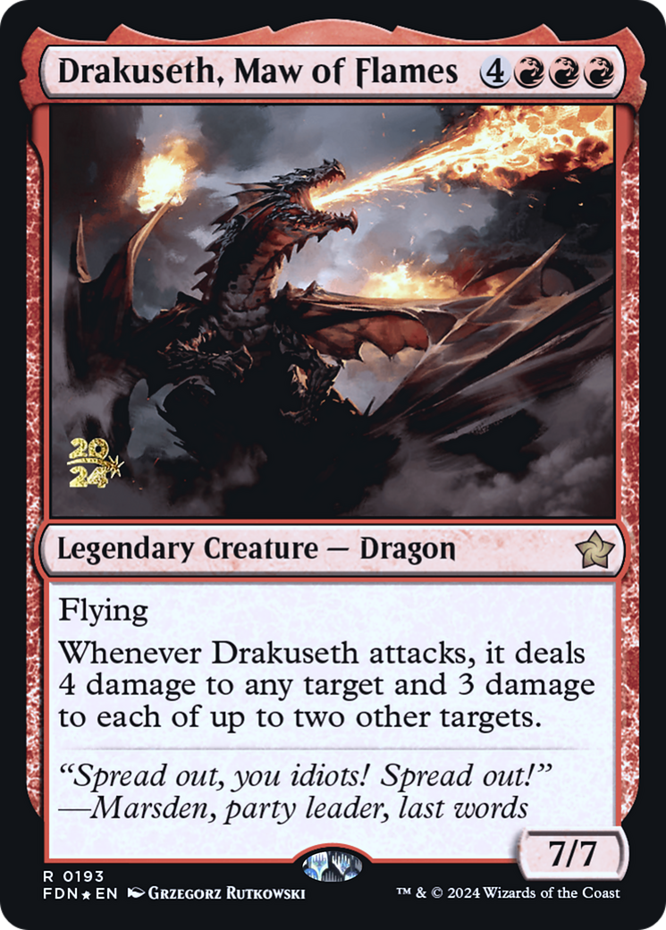 Drakuseth, Maw of Flames [Foundations Prerelease Promos]-1