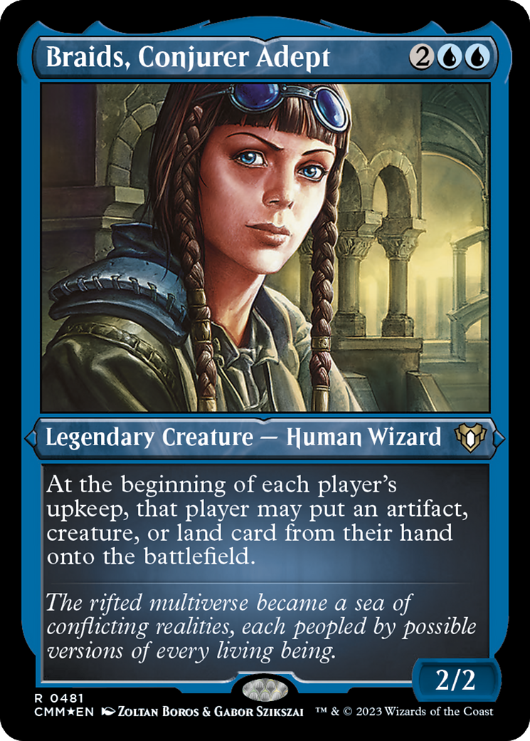Braids, Conjurer Adept (CMM-481) - Commander Masters Etched Foil-1