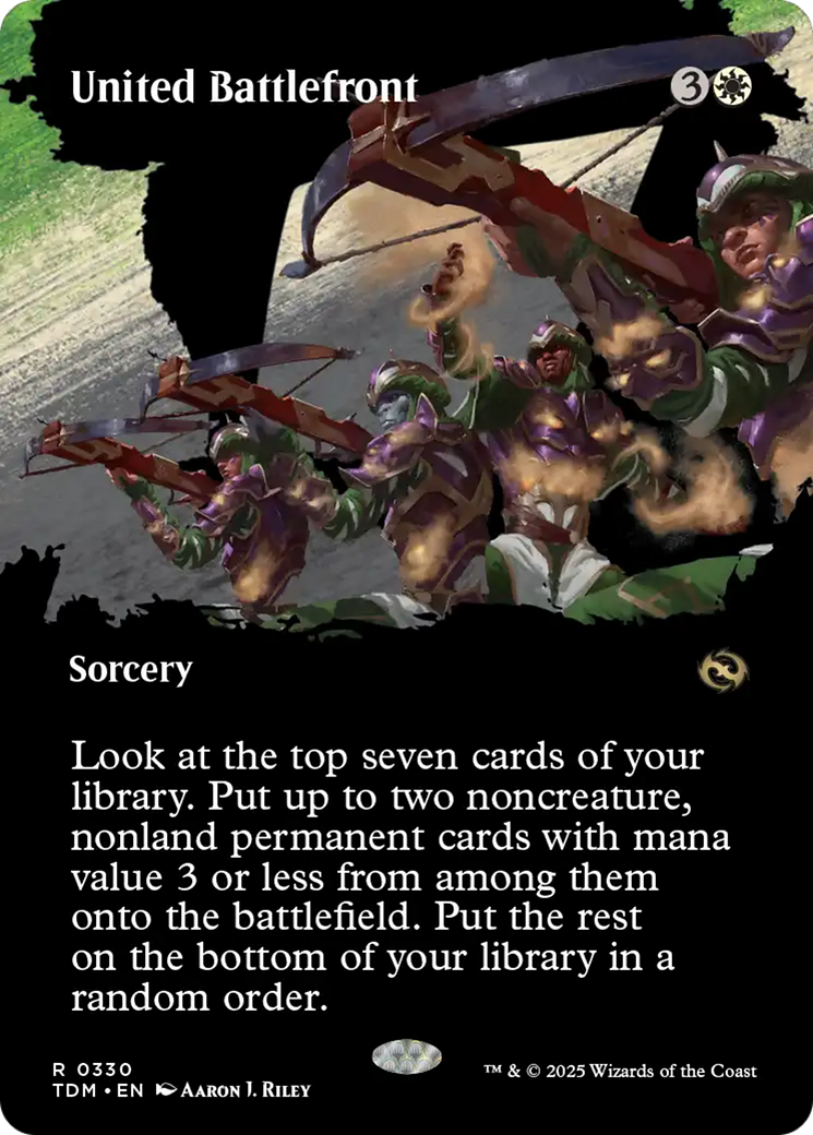 United Battlefront (Borderless) (TDM-330) - Tarkir: Dragonstorm: (Showcase) (Borderless)-1