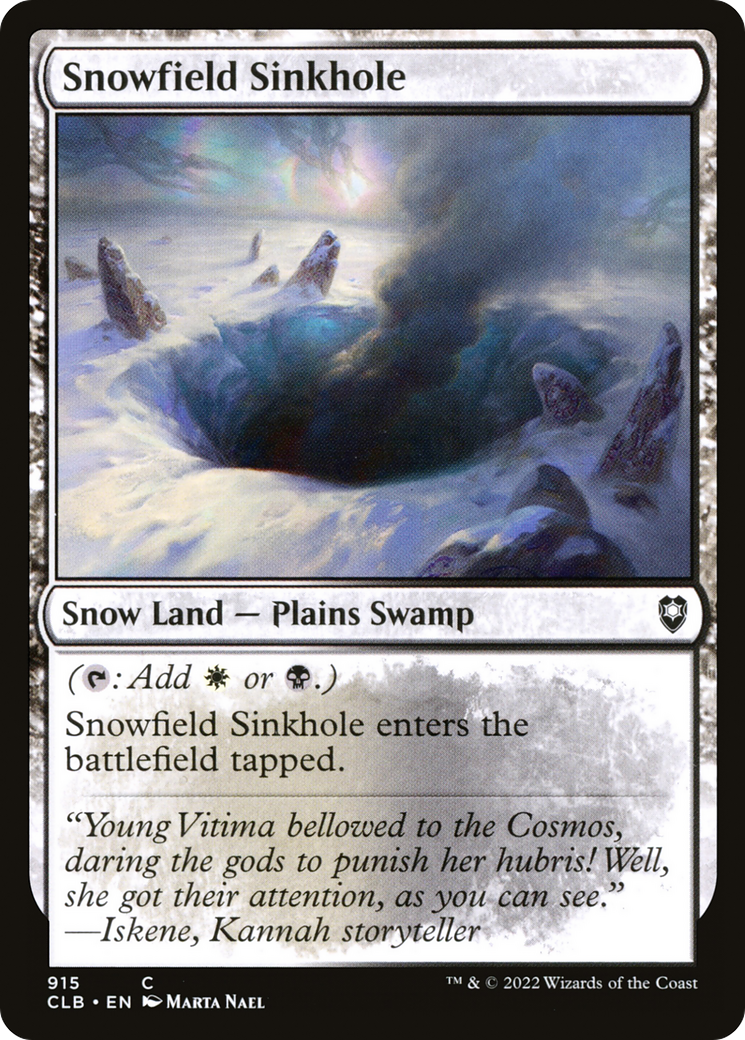 Snowfield Sinkhole [Commander Legends: Battle for Baldur's Gate]-1