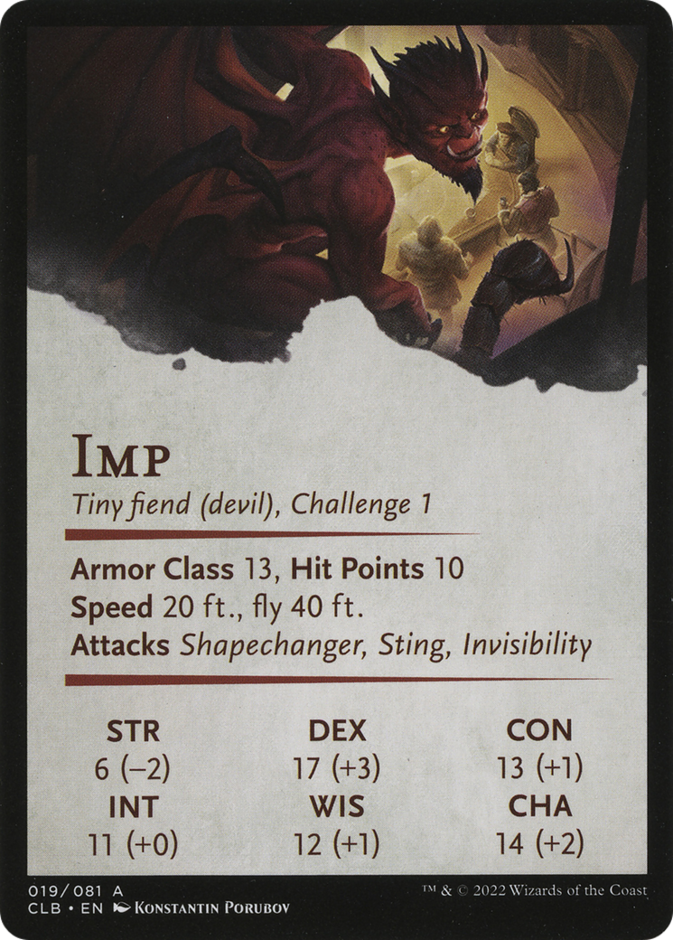 Nefarious Imp // Nefarious Imp (ACLB-019) - Battle for Baldur's Gate Art Series (Borderless)-2