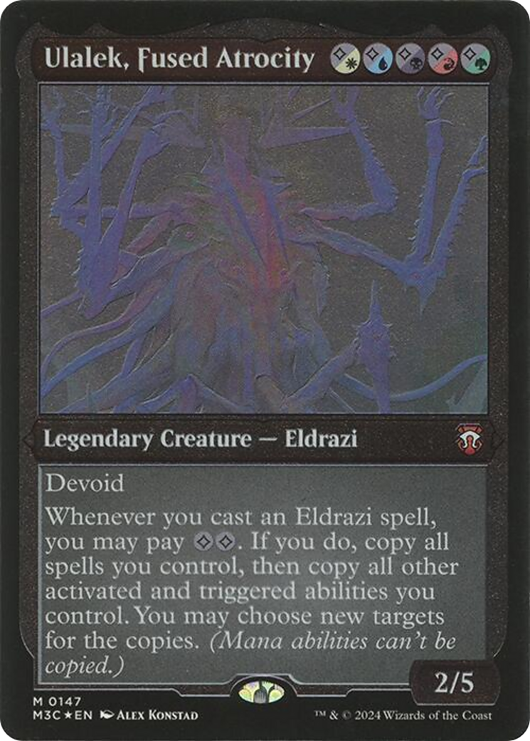 Ulalek, Fused Atrocity (Display Commander) - Thick Stock (M3C-147) - Modern Horizons 3 Commander Foil-1